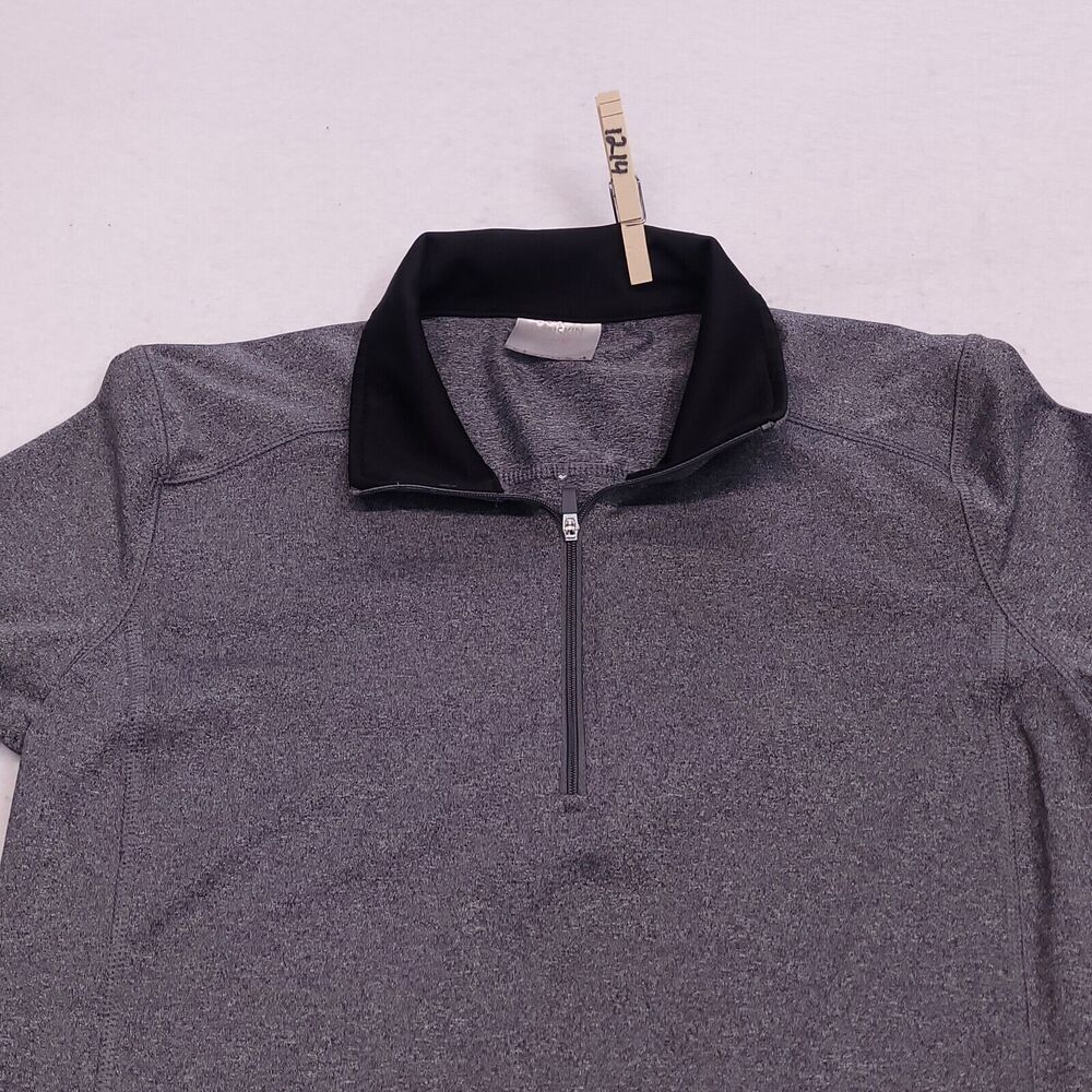 Danskin Now Zip Up Pullover Long Sleeve Jacket Womens Size Small S Gray Black